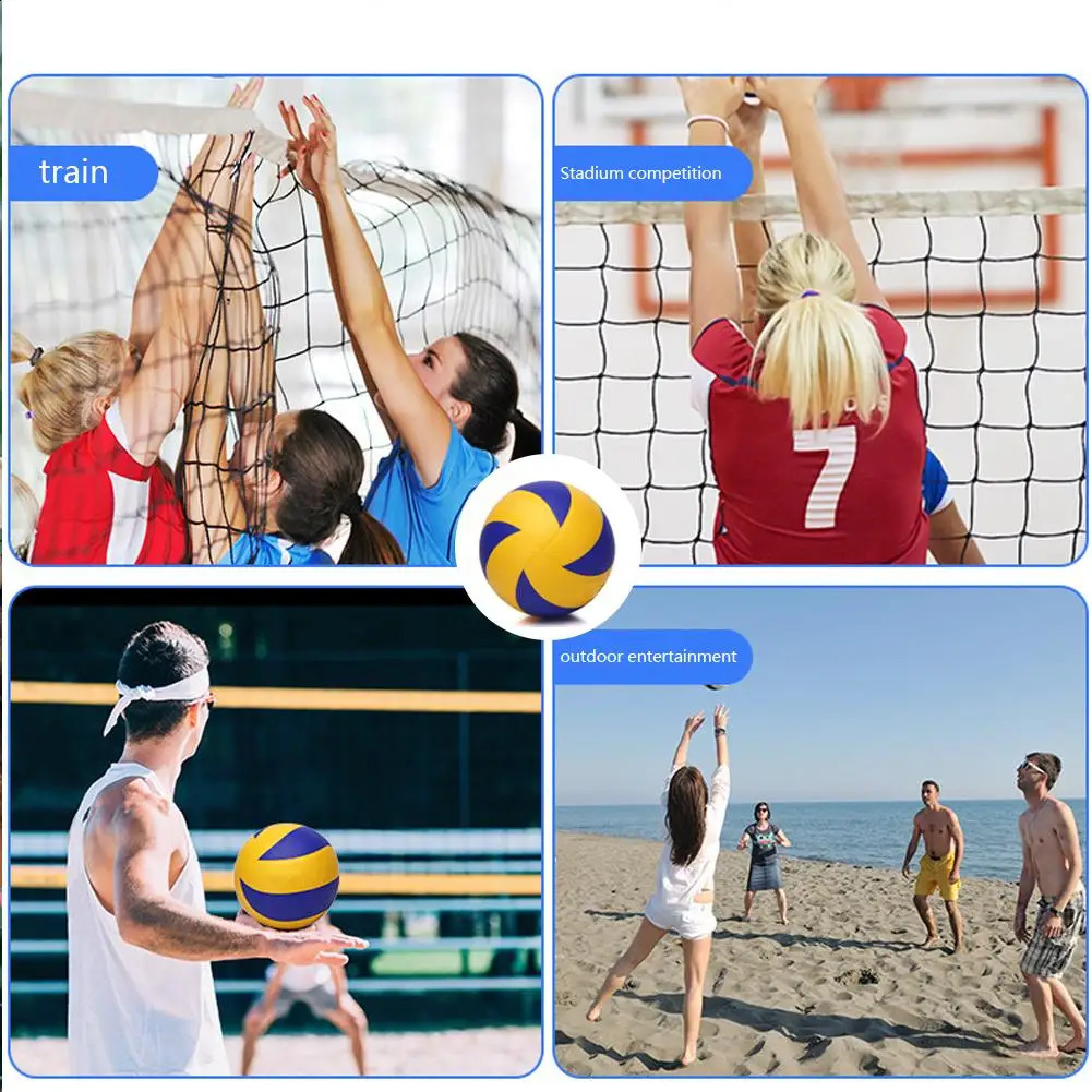 1PCS Practice Volleyball Leather PU Soft Beach Hard Training Game Ball 250107