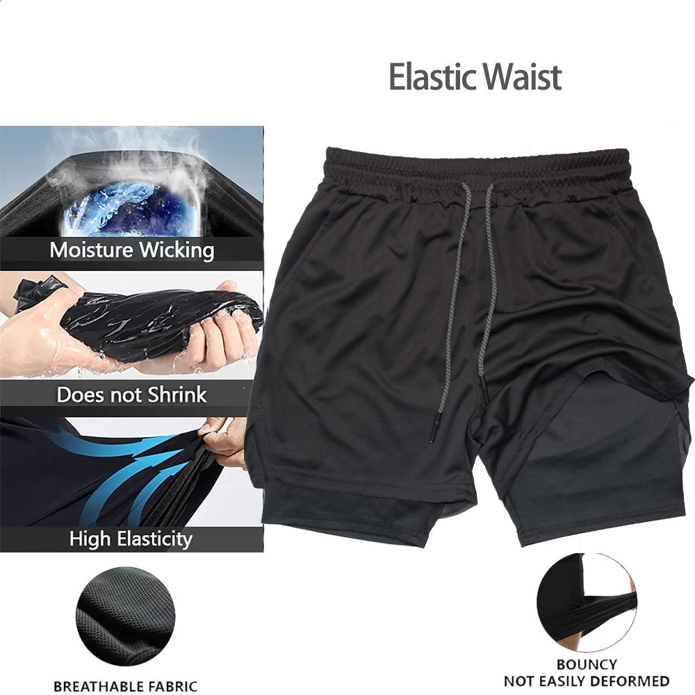 Mens John Cross Performance Shorts Summer Quick Drying 2-in-1 Y2K Gym Shorts Running Sports Shorts 250109