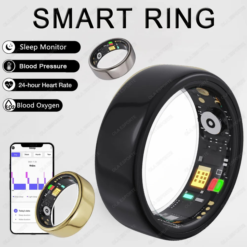 Smart Ring Blood Pressure Monitor Health IP68 Waterproof Monitoring smartring Exercise Remote Care for christmas 250106