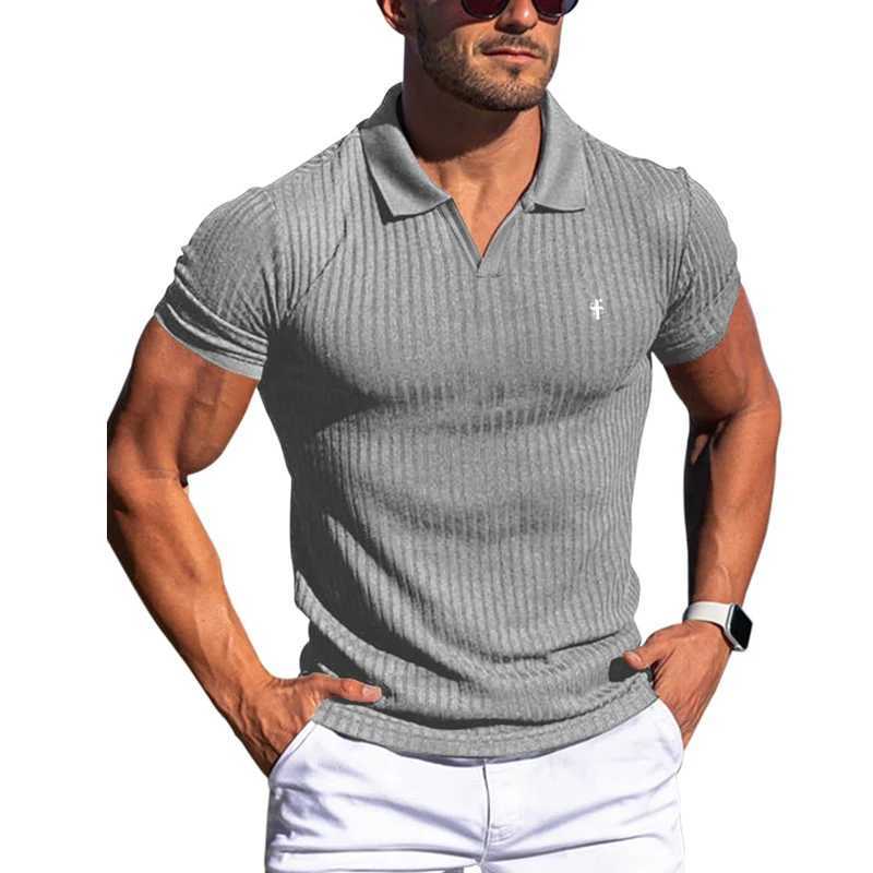 Father Sons Mens Polo Shirt Quick Drying Breathable V-neck T-shirt Summer Sports Fitness Collar Short Sleeve W250114