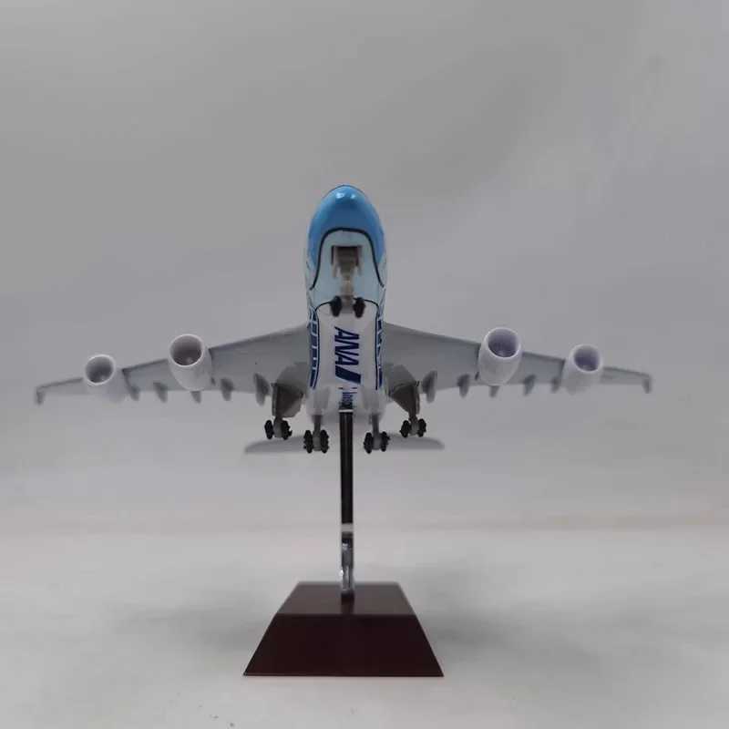 20CM Airbus A380 Cartoon Sea Turtle Airlines Diecast Airplane Model Toys 1 400 Scale Model Planes With Landing Gears Alloy X250114
