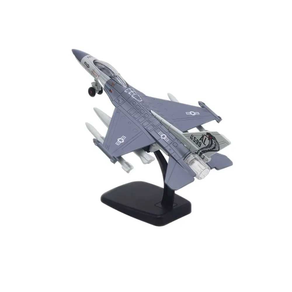 Diecast Fighter Aircraft Toy Pullback Go F16 F22 F35 Aviao Plane Model Simulation with Light Sound Jet Plane Toy Boy Gift X250114