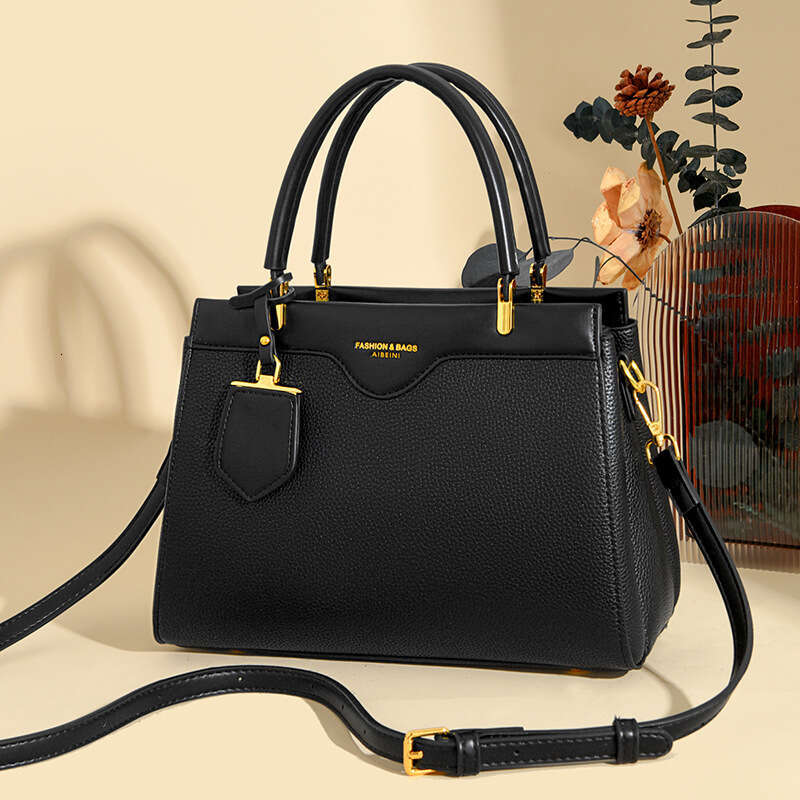 Women's Bags handbag Autumn New Lychee Pattern Handbag, Light Luxury Premium Women's Bag, Practical and Versatile Shoulder Bag