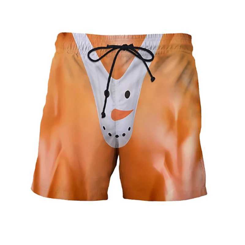 Funny Realistic Briefs Pattern Beach Shorts Fashion Trend Summer 3D Printed Swim Trunks Loose Catch Eyes Quick Dry Short PantsXJ250114