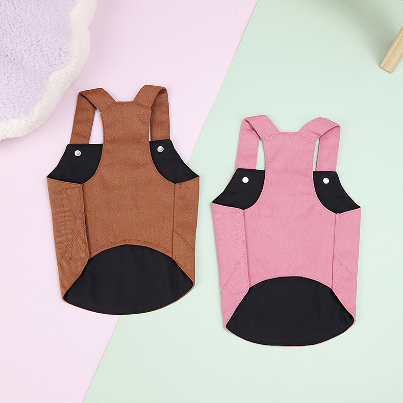 2025 Wholesale pet Teddy Bear small dog clothing hot Spring/Summer Denim T-shirt for dogs and cats