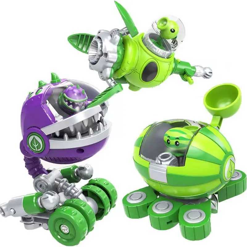 Plants vs. Zombies Robot Melon-counter Chomper Action Figure Model Set PVC Deformation Doll Toys for Kids Gift W250114