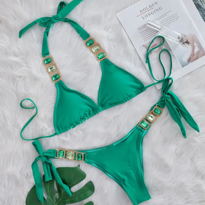 2025 sexy bikini swimsuit rhinestone womens swimsuit push up bikini beach swimsuit swimming pool swimsuit 250109