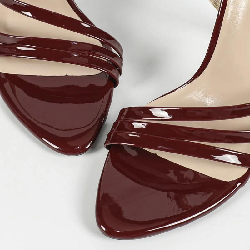 2025 S Fashion Designer Sandals LIHUAMAO Pumps Stiletto Heels Women Modern Sgbacks Ankle Strap Ladies High Heel Wedding Party