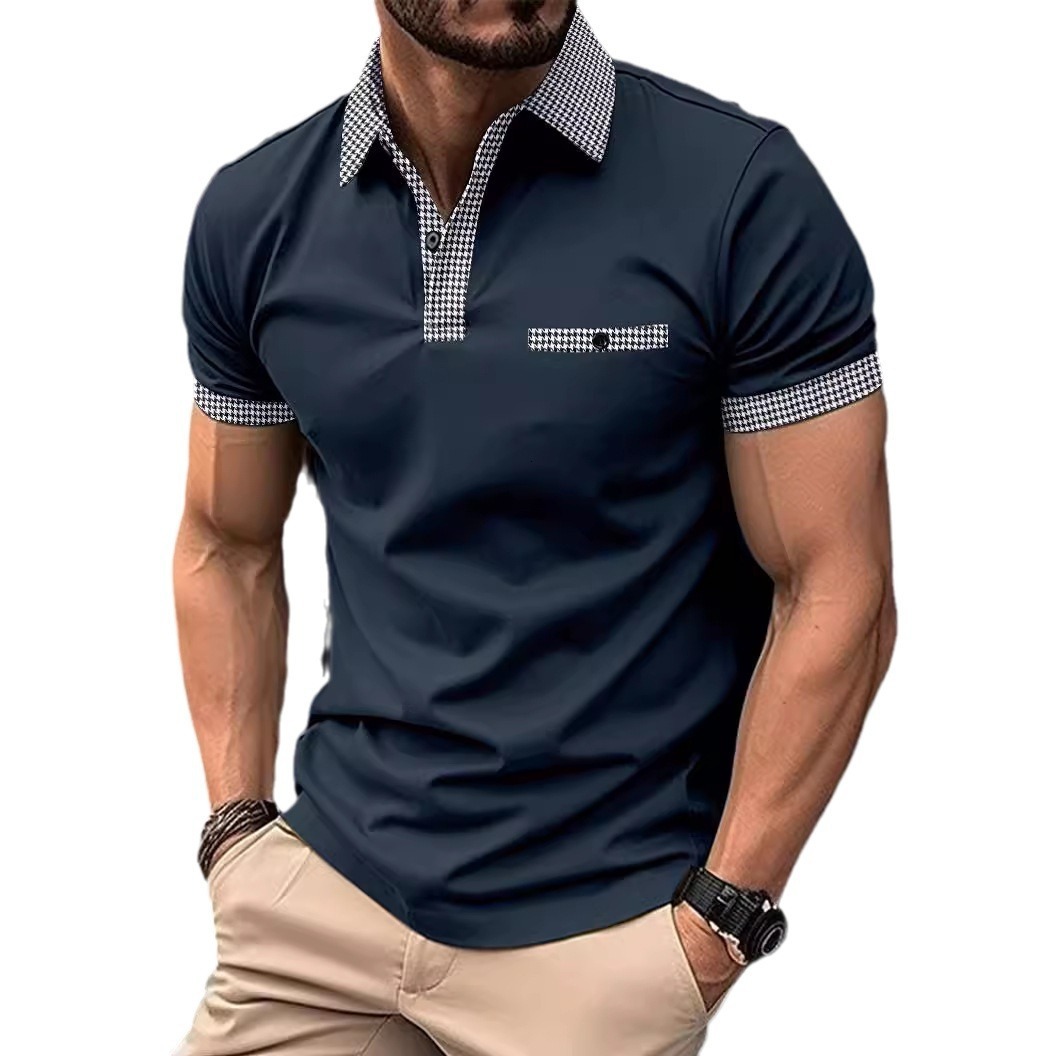 Summer Designer Mens Trendy Design Polo shirt Button Color Blocked Man classic short sleeved Outdoor Street Casual Sports Polo shirt