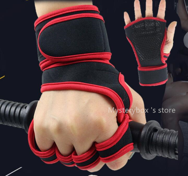 2025 Gym weightlifting gloves men's women's wristbands anti slip half finger exercise horizontal bar pull up anti cocoon Mysterybox 's 
