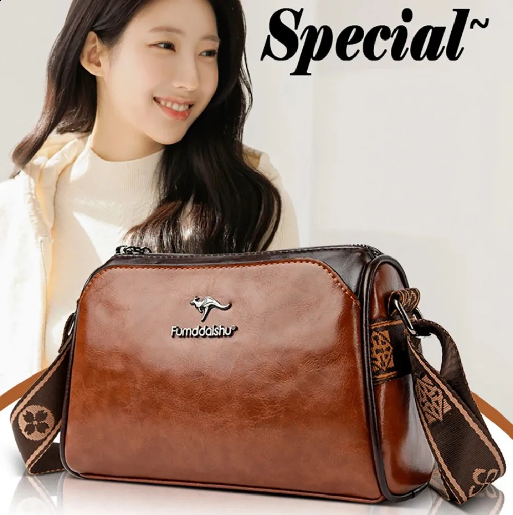 2024 Genuine High Quality Soft Leather Purses Crossbody Bag er Ladies Shoulder Crossbody Bags Sac 250106