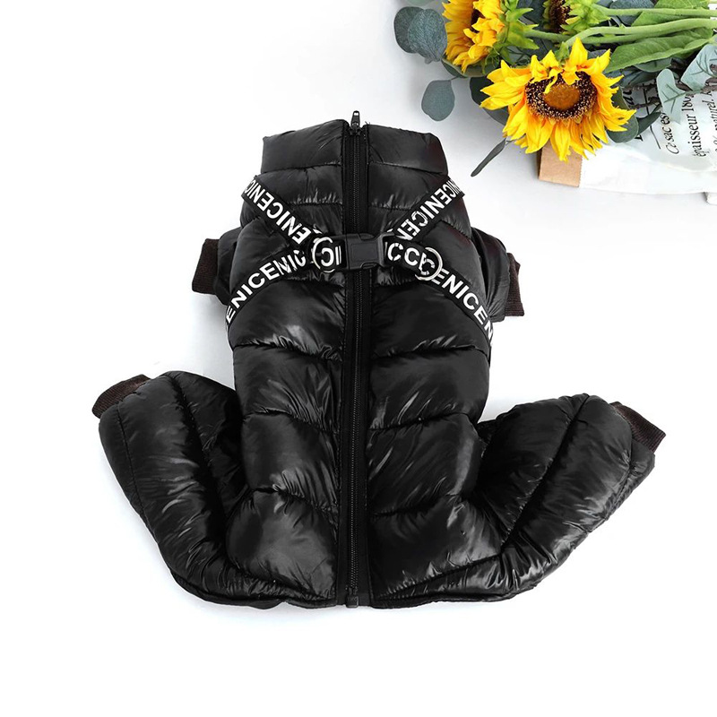 Wholesale Cross-border wholesale dog new winter warm cotton-padded coat plus fleece thickened pet coat dog four-legged cotton-padded coat 2025 cold we