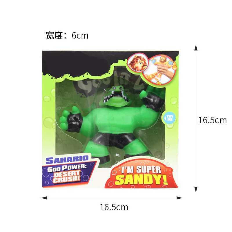 GOO JIT ZU Q Version Super elastic animal animation sle Press Toy Soft Rubber Figure Elastic Stretch Doll Vent Pinch Fun Gift Free shipping
