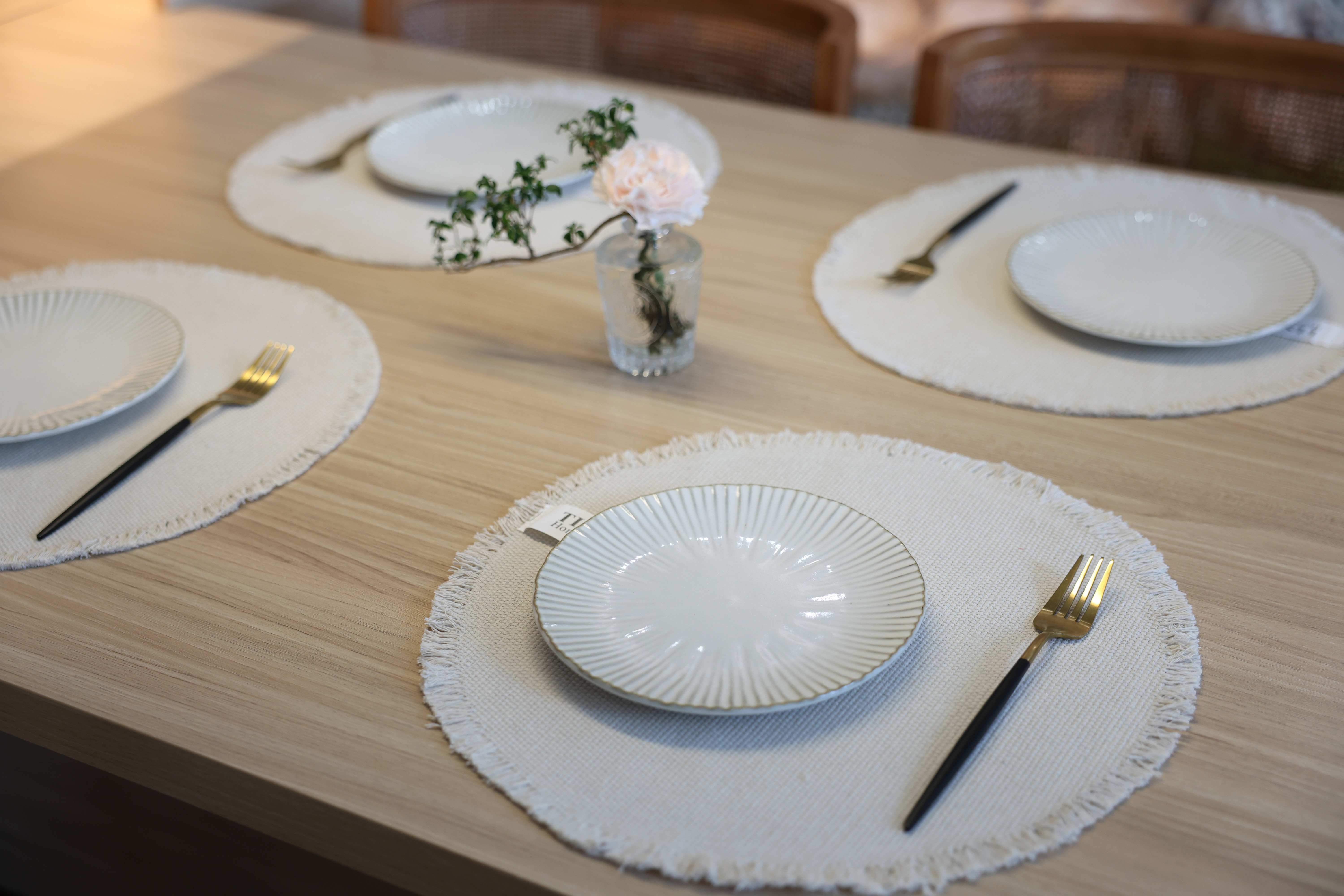Handwoven Thick Cotton Table Mat for Dining Eco Friendly Handcrafted Heavyweight Cotton Kitchen Mat