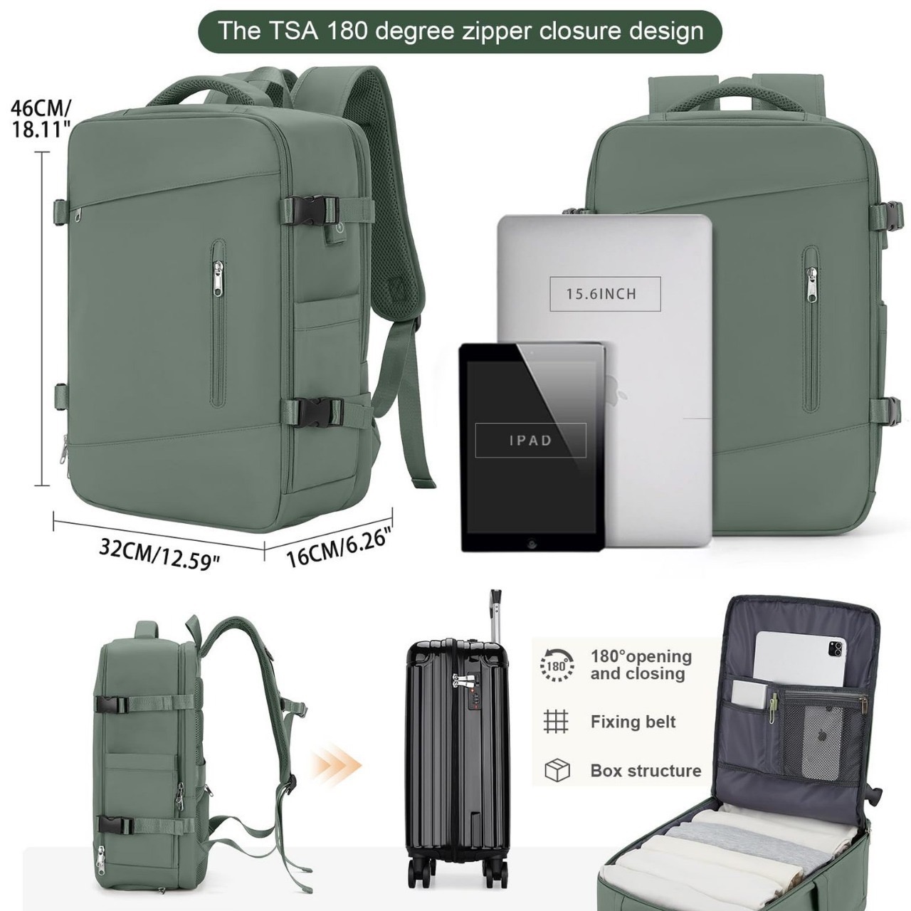 Likros Travel Backpack Cabin Bag Ryanair Flight Portable Expandable Anti theft New Laptop 240913