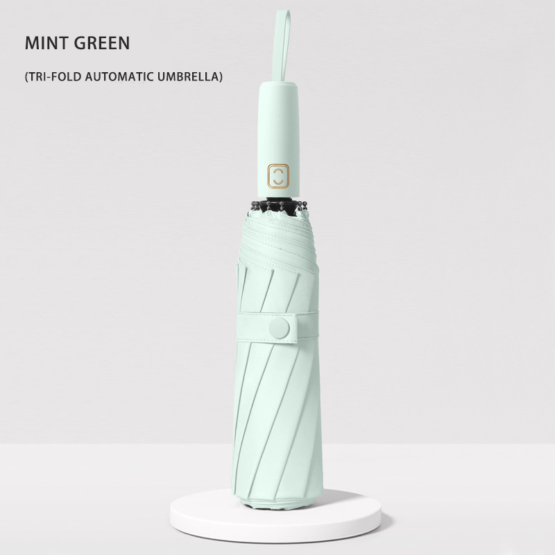 Bulk Orderable Double-Purpose Auto Foldable Umbrellas with Anti-UV Feature and Personalized Silicon Grip