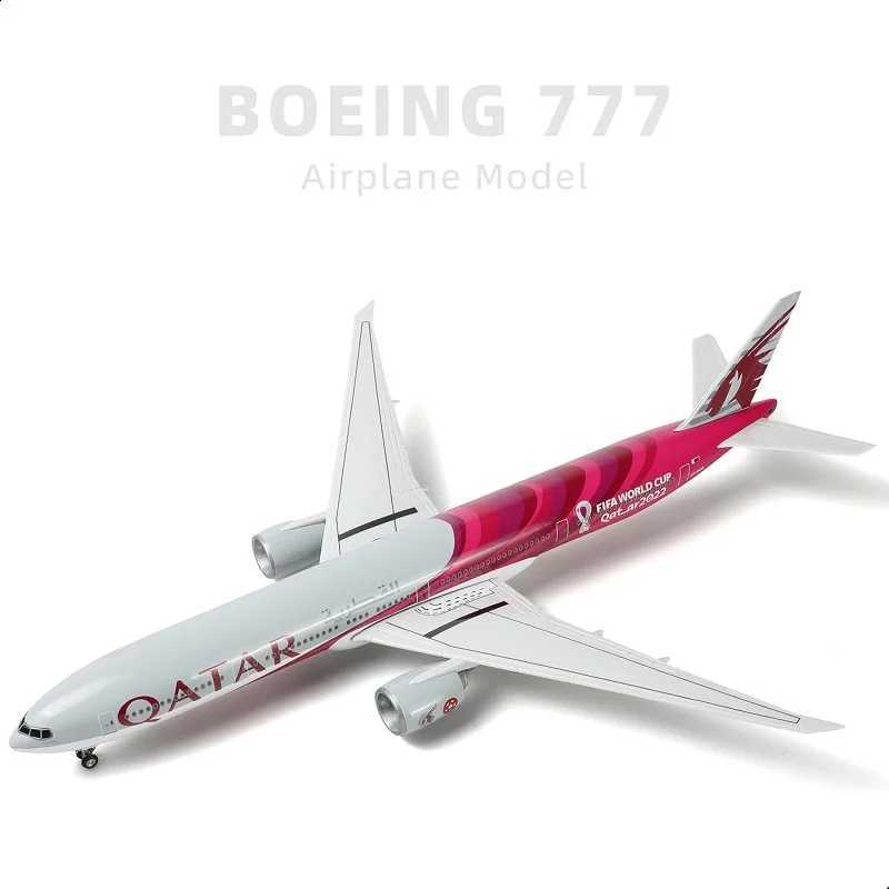 47CM 1/157 Scale Boeing B777 Aircraft Qatar Air Airlines Model Diecast Resin Plane Airplane Collection Display Toys Gifts X250114