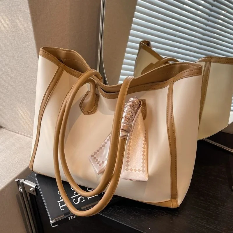 Large Capacity Package Women Fashion High Quality Bag Versatile Student One Shoulder Pu Tote Bags Shopping Bag 250102