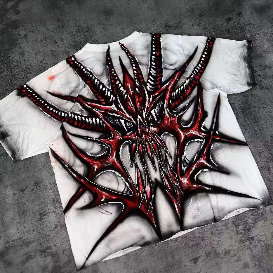 fashionable and personalized street Harajuku y2k printed unisex pure cotton T-shirt