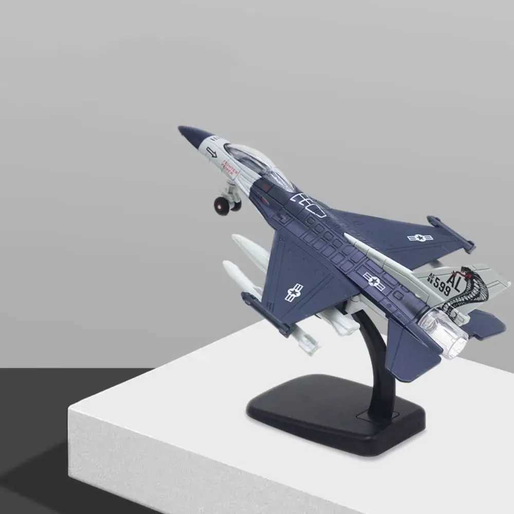 Diecast Fighter Aircraft Toy Pullback Go F16 F22 F35 Aviao Plane Model Simulation with Light Sound Jet Plane Toy Boy Gift X250114