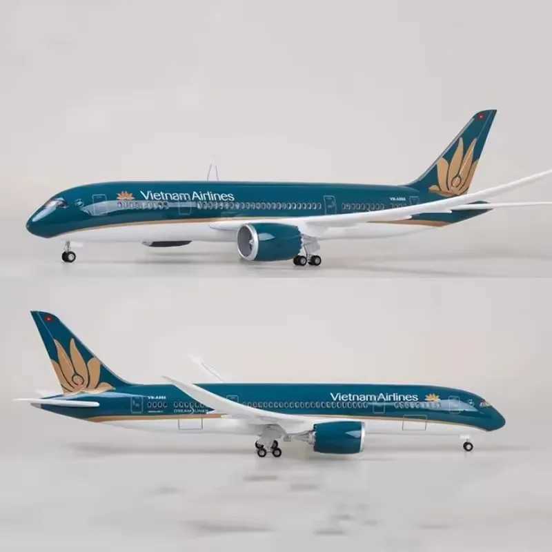 New 1/130 47cm Aviation 787 B787 Dreamliner Aircraft Vietnam Airlines Model Diecast Plane Airliner Display W Standable Airplane X250114