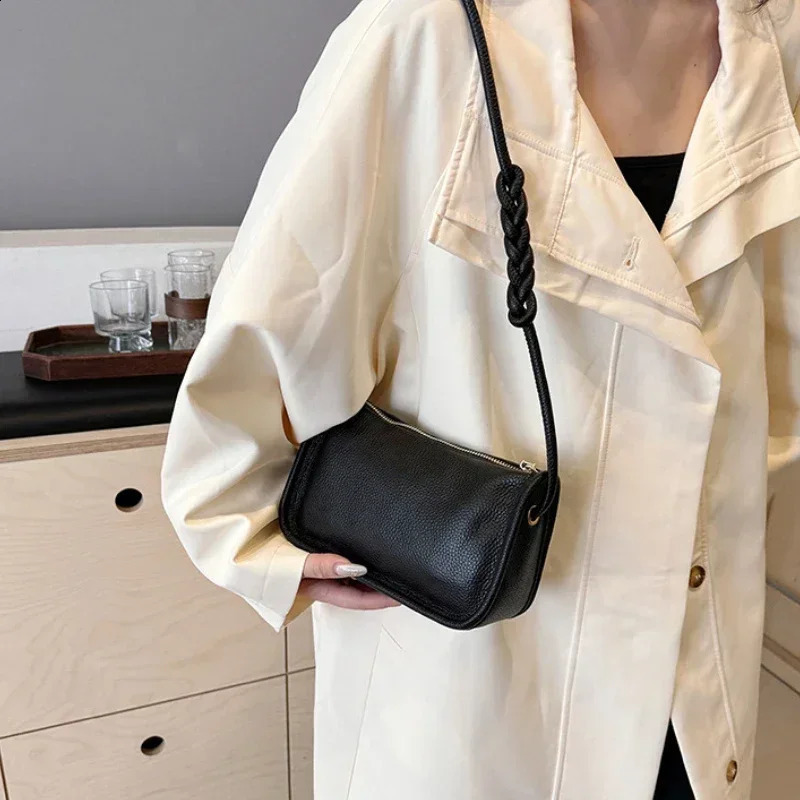 100%Real Cowhide Genuine Leather Sac Fashion Women Crossbody Bags For Ladies High Capacity Shoulder Bag Handbag Female Purse 250106