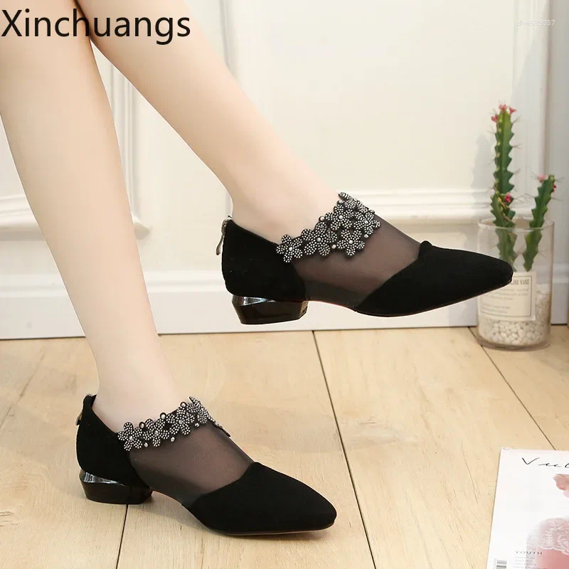 Sandals Women wers Low Heel Fashion Rhie Lady Mesh Plus Size hurenlakeshoes hurenlakeshoes hurenlakeshoes