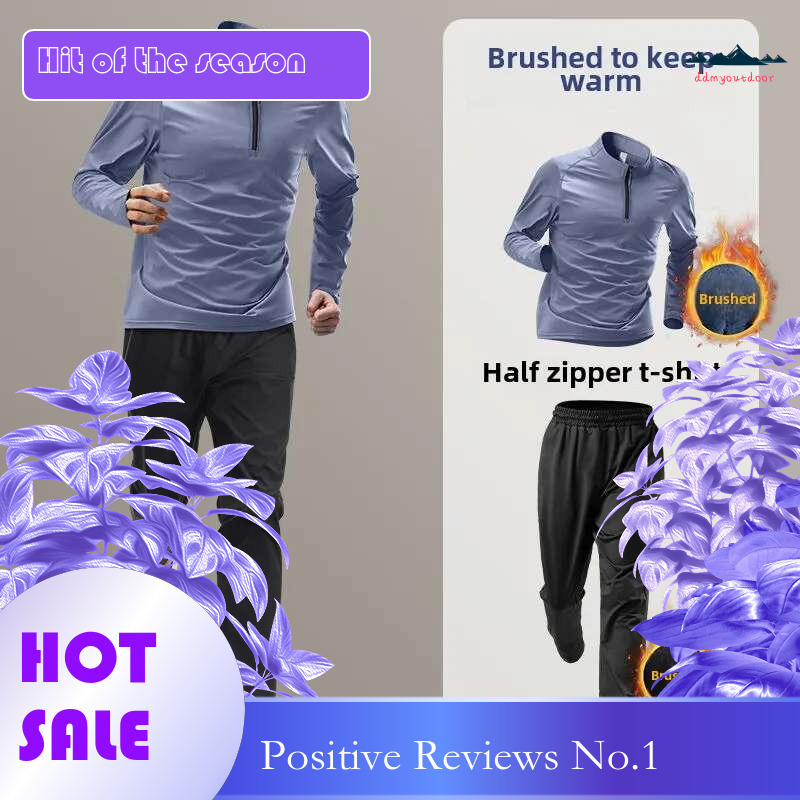 Ddmyoutdoor China Domestic Winter Running Sports Plush Keep Warm Marathon Training Suit For Morning Runs Quick Dry Fiess Men S Sportswear Set