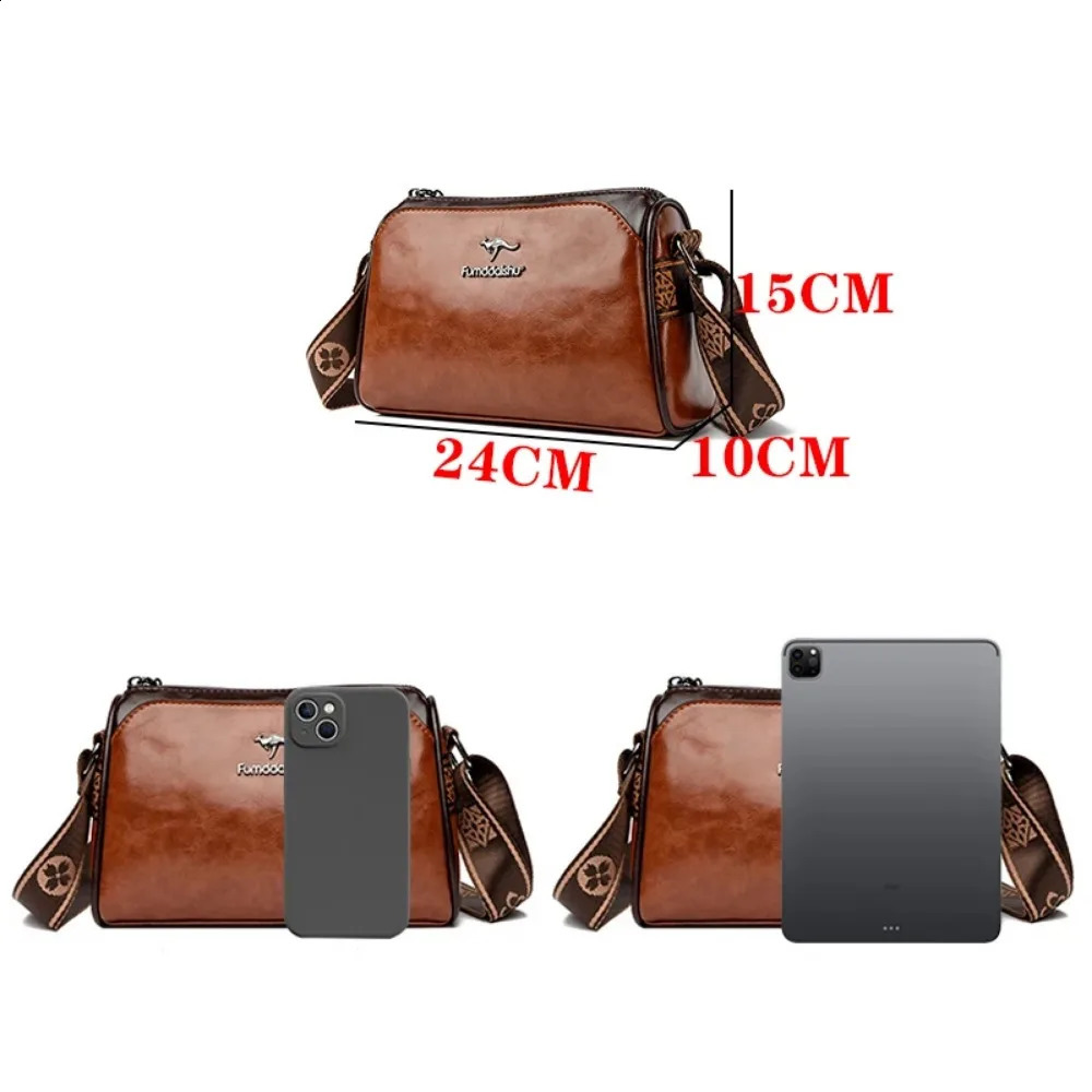 2024 Genuine High Quality Soft Leather Purses Crossbody Bag er Ladies Shoulder Crossbody Bags Sac 250106