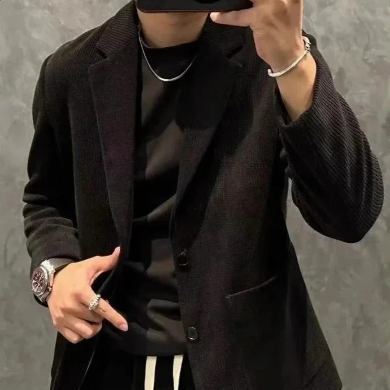 2 Piece Outfit Set Man Casual High Quality 2024 Double Breasted Full Suit for Men Gentleman Ceremony Pants Fashion Blazer 250110Z