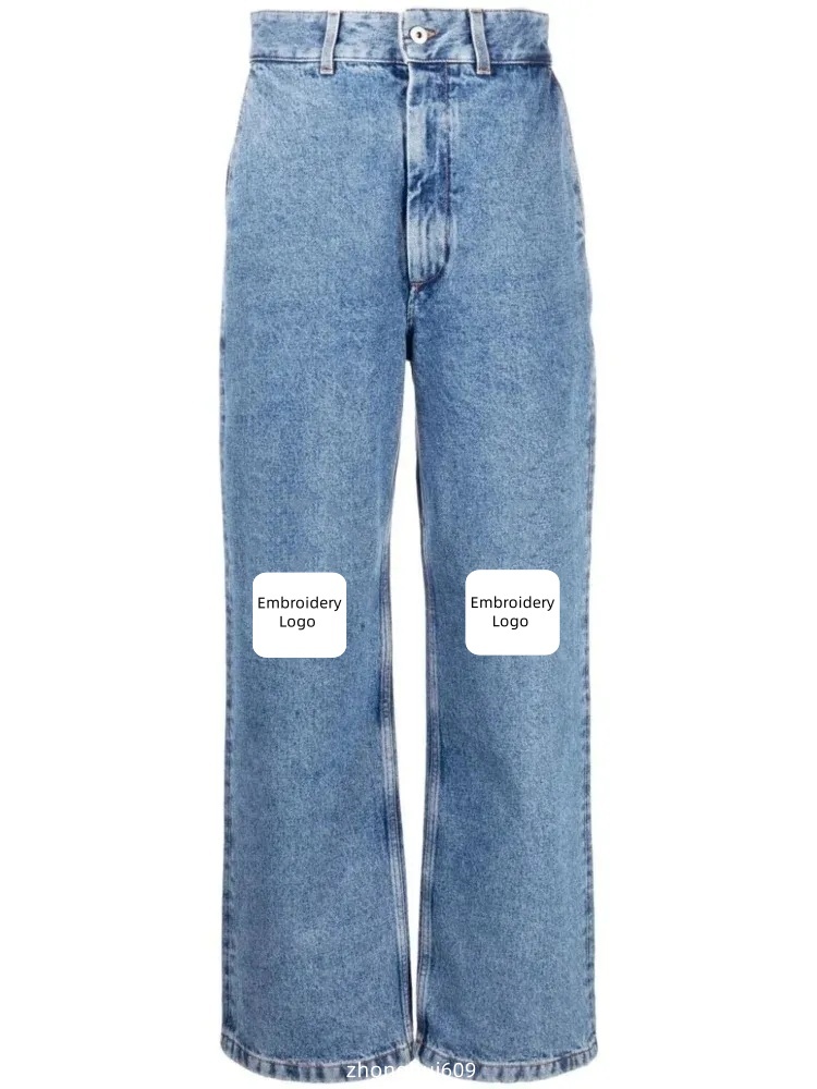 Jeans Womens Designer Trouser Legs Open Fork Tight Capris Denim Trousers Add Fleece Thicken Warm Slimming Jean Pants Straight Women Clothing Embroidery Printing