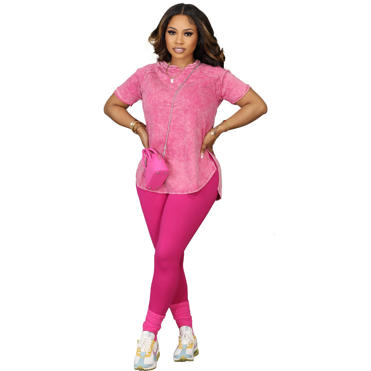 designer tracksuit women designer clothing 77589 Independent new fashion european and american women's printed casual set sports two 7f9