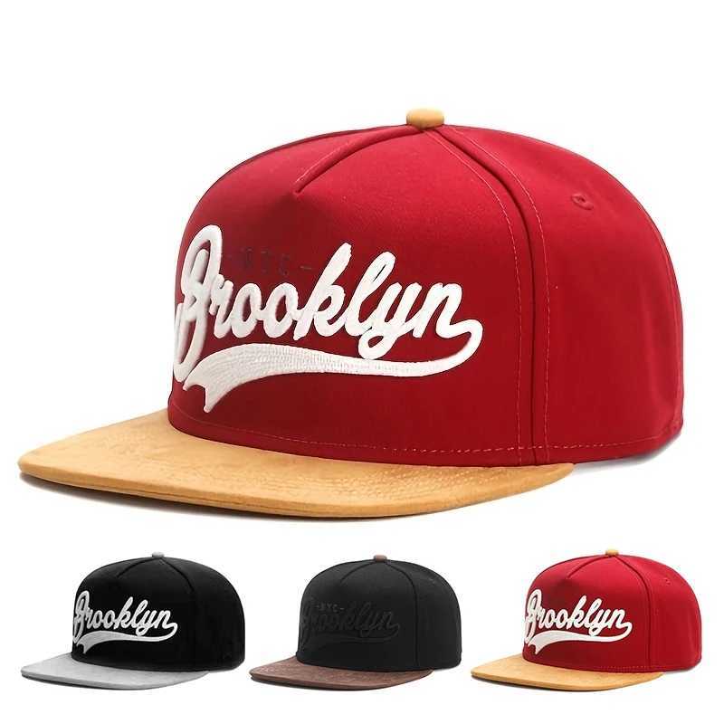 BROOKLYN Embroidered Baseball C Fashion Hip Hop Snback Hat unisex Flat Hat Outdoor Sports Sun Hat Truck Cs W250113