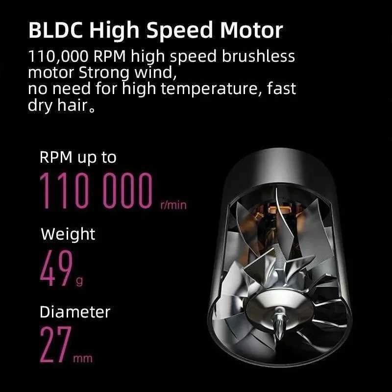 1.8m Professional Leafless Negative Hair Care Quick Home Powerful Hairdryer Constant 200Million Anion Blow Dryer W250114
