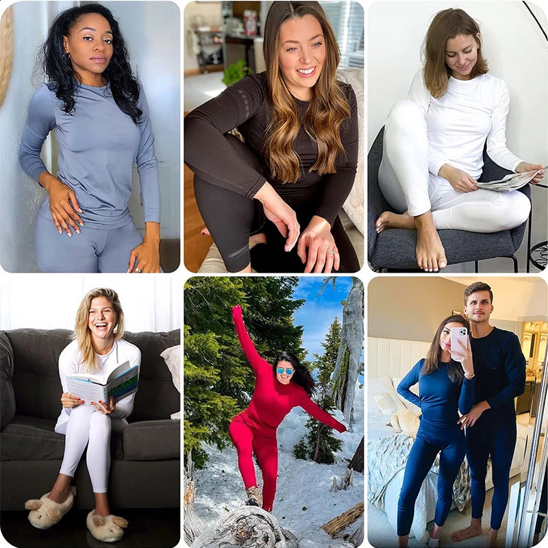 Thermal Underwear for Women Long Johns Base Layer Cold Weather Top Bottom Womens Set 250102