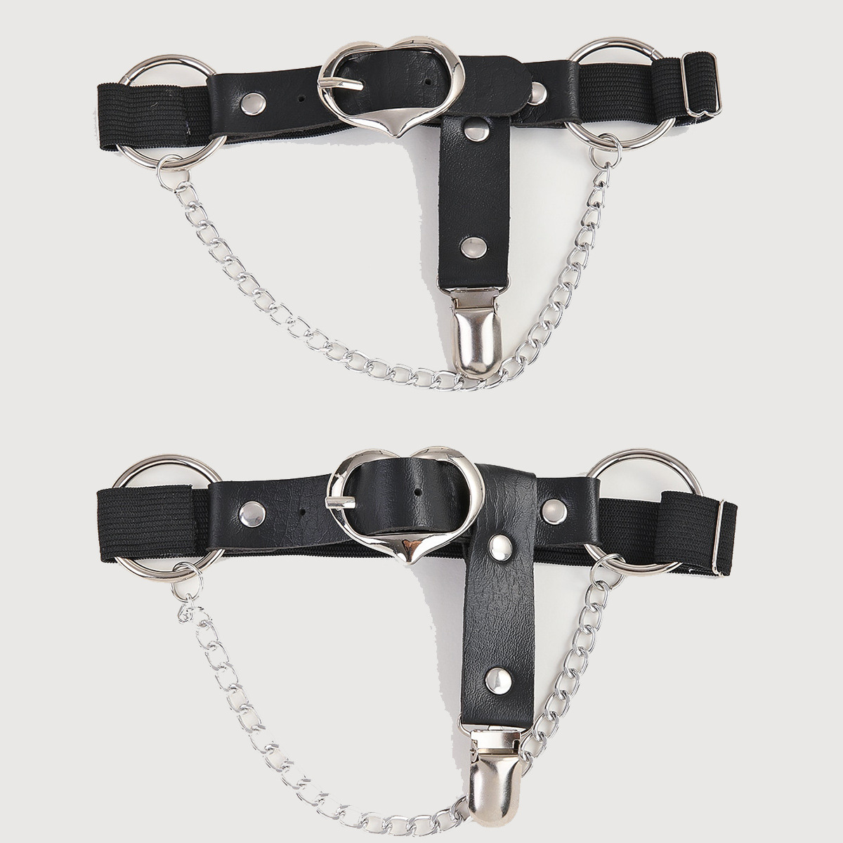Stage Wear Dance Accessories Garter belt accessories single set love punk style leg ring metal buckle sock clip