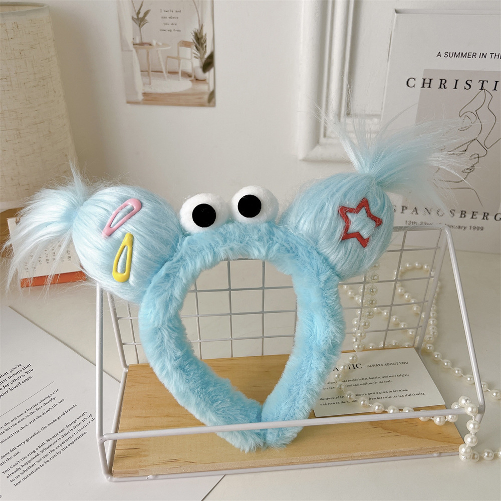 Creative Monster Plush Headband for Fall Winter - Playful Ugly Doll Hair Accessory
