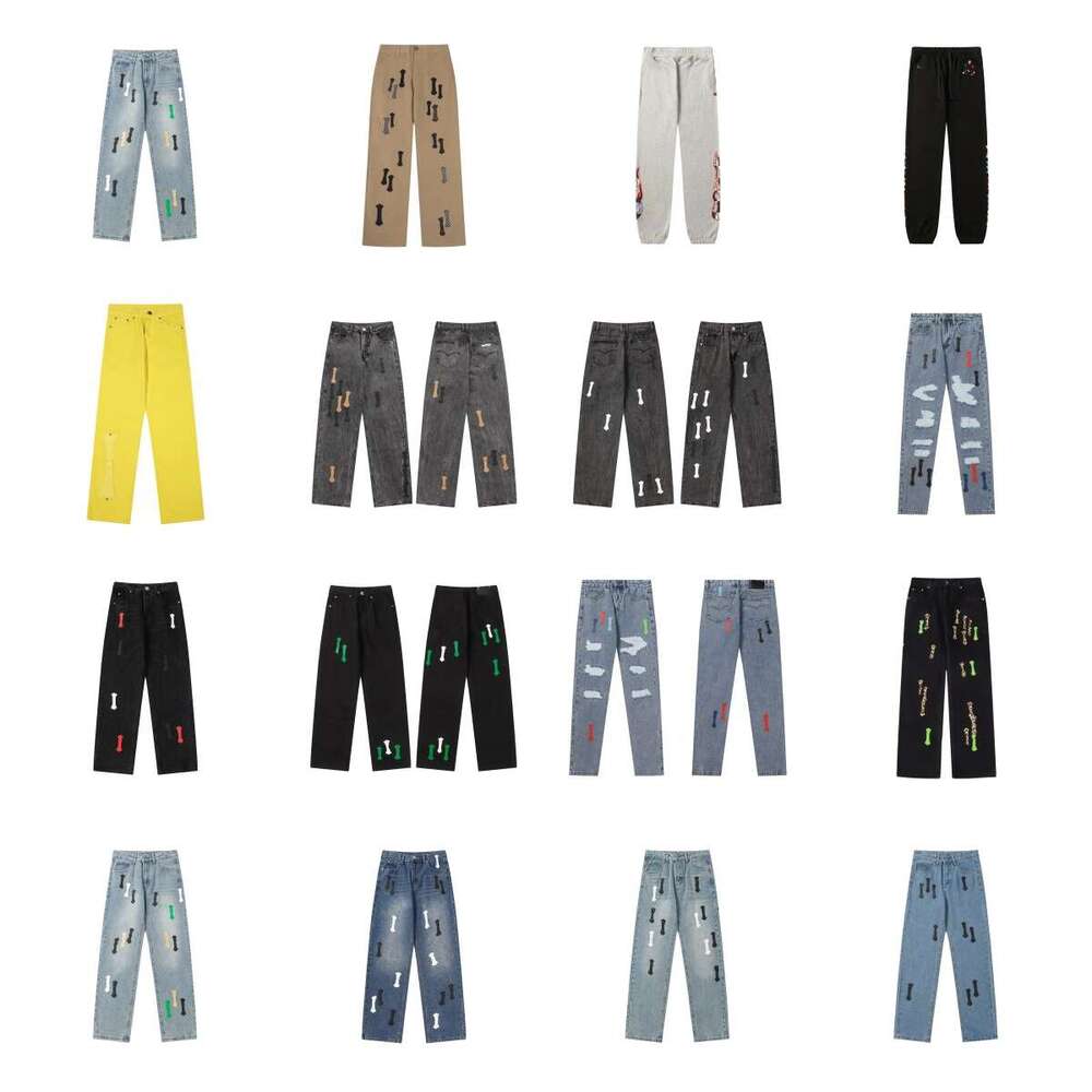 Men's Designer Chrome Jeans Make Old Washed Straight Trousers Letter Prints Long Style CH High Quality Crucifixion Luxury Jeans 7f45c