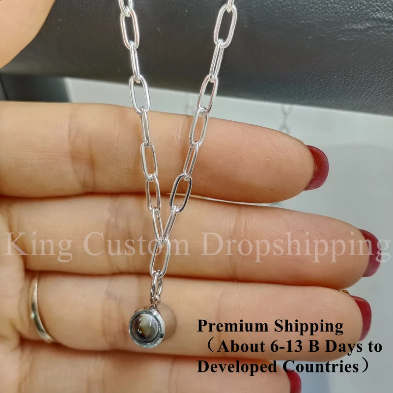 Projection Circle Necklace Custom Pos Boyfriend and Girlfriend Gifts Romantic Warm Jewelry Valentines Day Gifts 250107