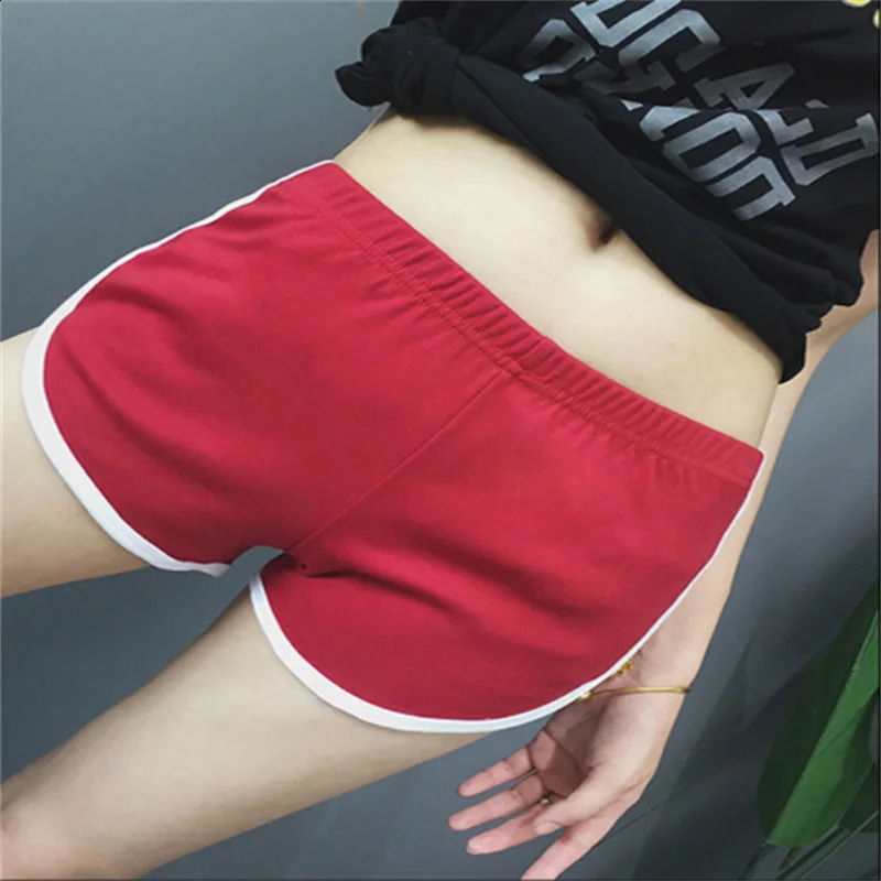 Sports Short Summer 2024 Candy Color Anti Emptied Skinny Shorts Casual Lady Elastic Waist Beach Correndo Pants 250107