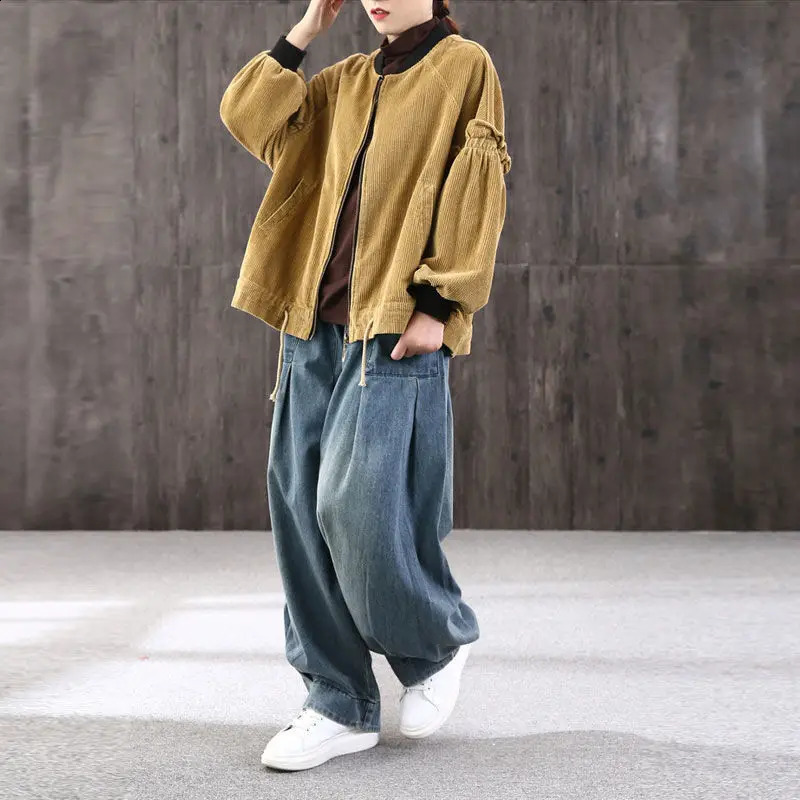 Baggy Oversize Jean Denim Casual Cross Pants Female Vintage Harem Trousers Bloomers 2024 Mom Wide Leg Jeans 250107Z