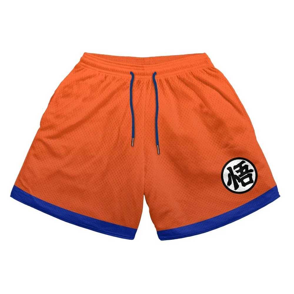 Anime casual shorts mens manga cartoon sports gym shorts fitness 3D printing fast drying mesh shorts summer mens styleXJ250407