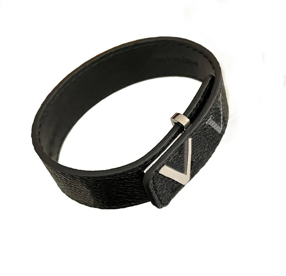Luxury Men Leather Bracelet Bangle Black With Womens Birthday Gifts Bangle Hand Jewelry Christmas Fashion Style Gift Bracelet