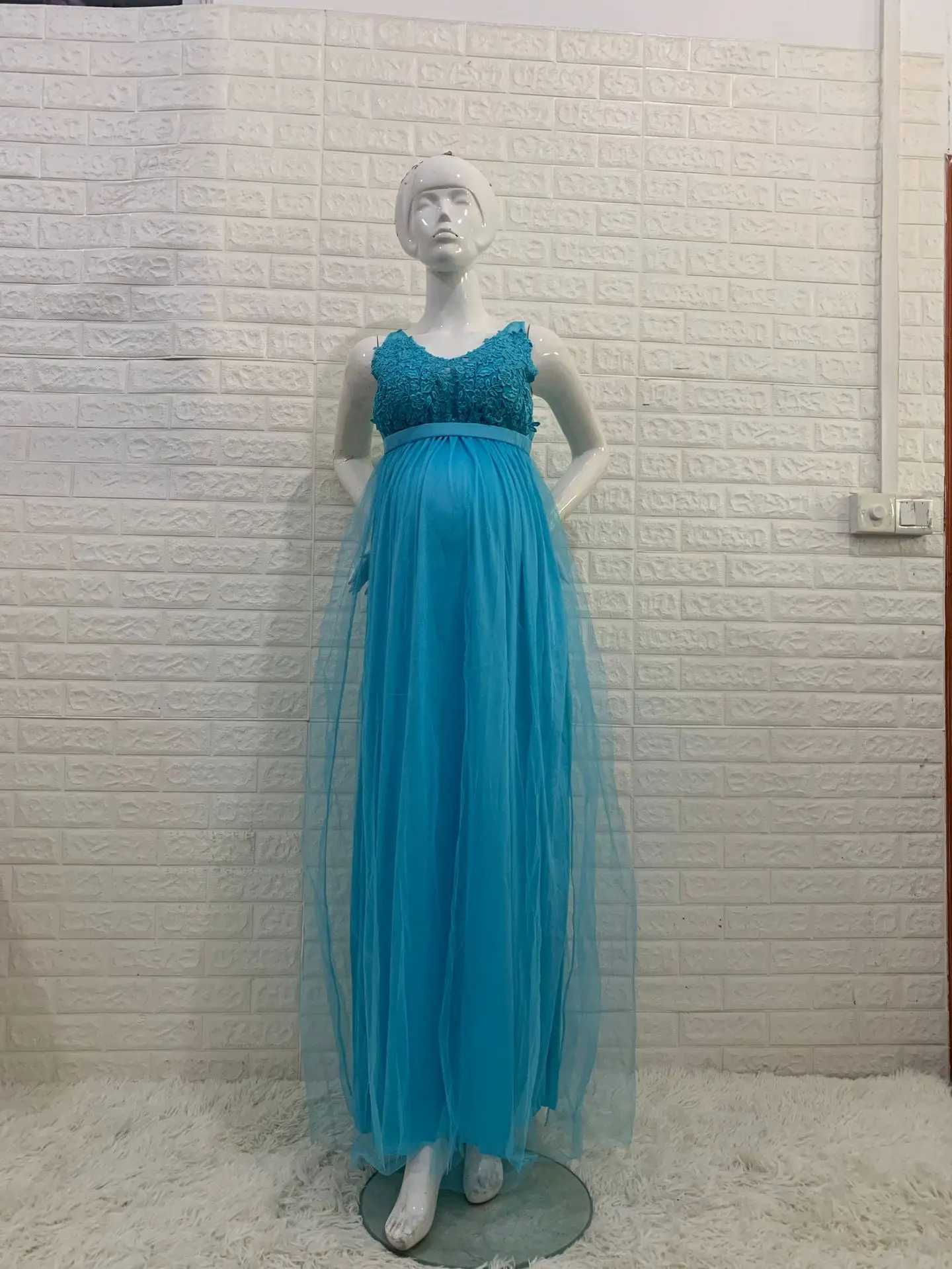 Sleeveless maternity photography dress maternity chiffon evening dress maternity photography dress W250113