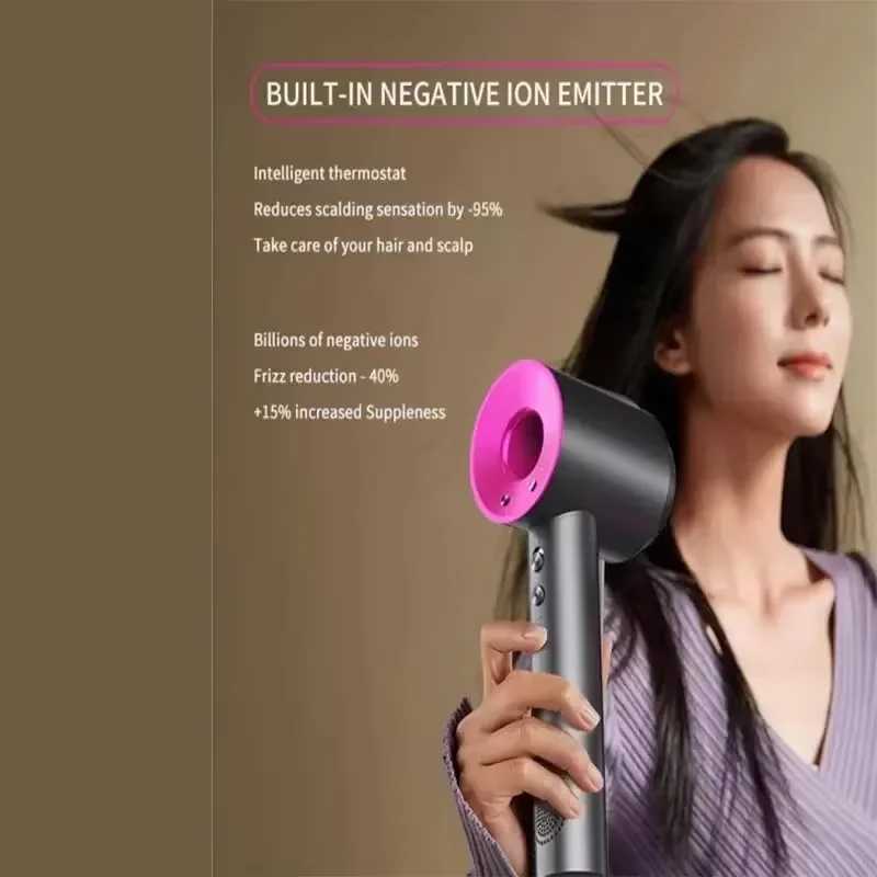 Hair Dryer Bladeless Constant Temperature Negative Ion Attachment 5 Powerful Home Travel Portable Electric Hair Dryer W250114