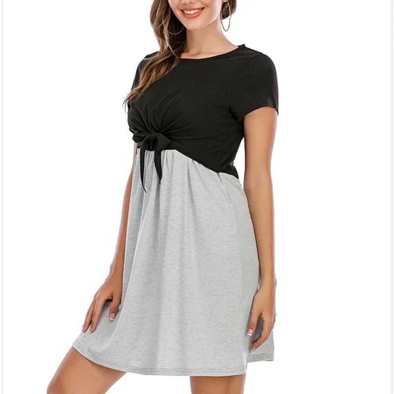 Womens dresses maternity patchwork bandages maternity care baby pajamas Breastfeeding Vestdos Gravida W250113