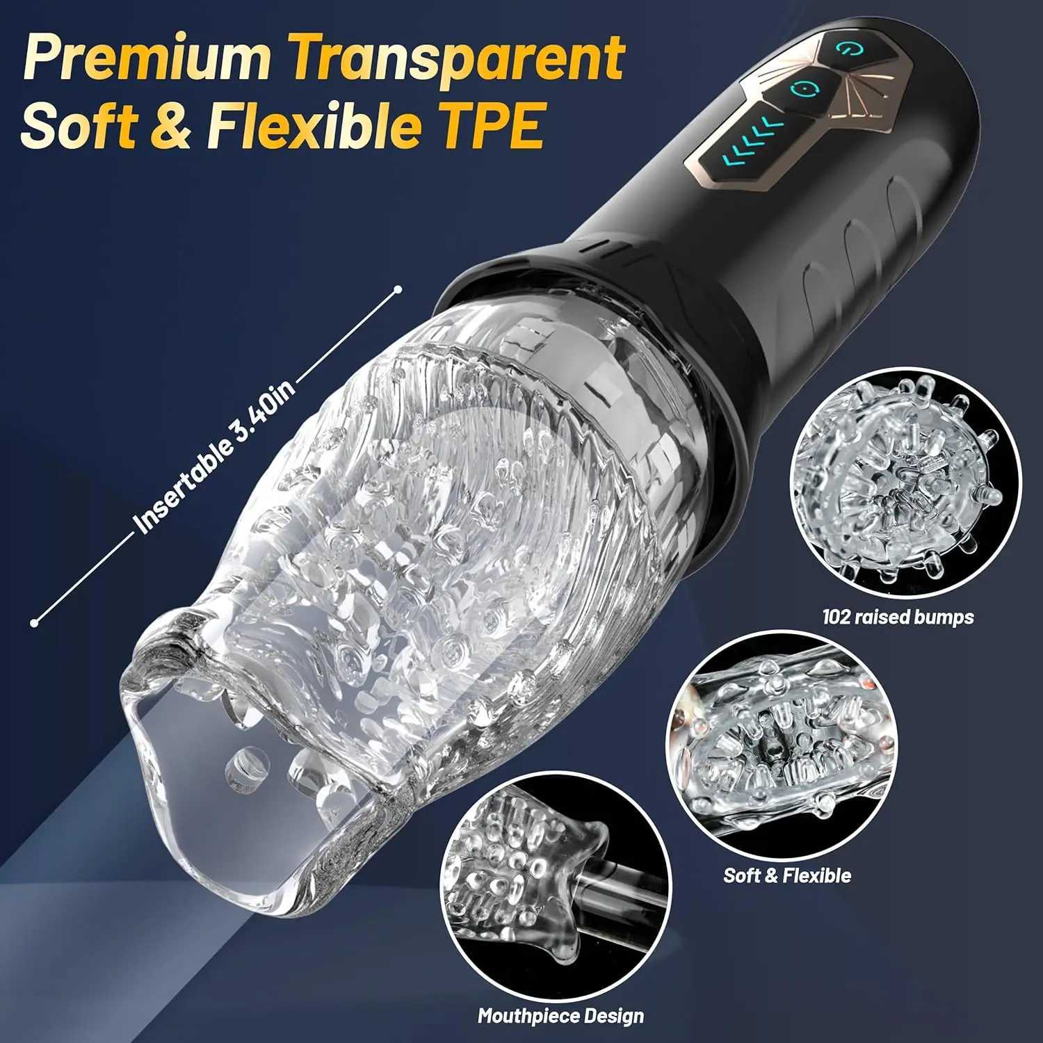 Male Automatic Masturbator Cup Vagina Masturbation 5 Rotating 10 Vibrator Penis Blowjob Pussy Stimulator Adult Sex Toys for MenW250114