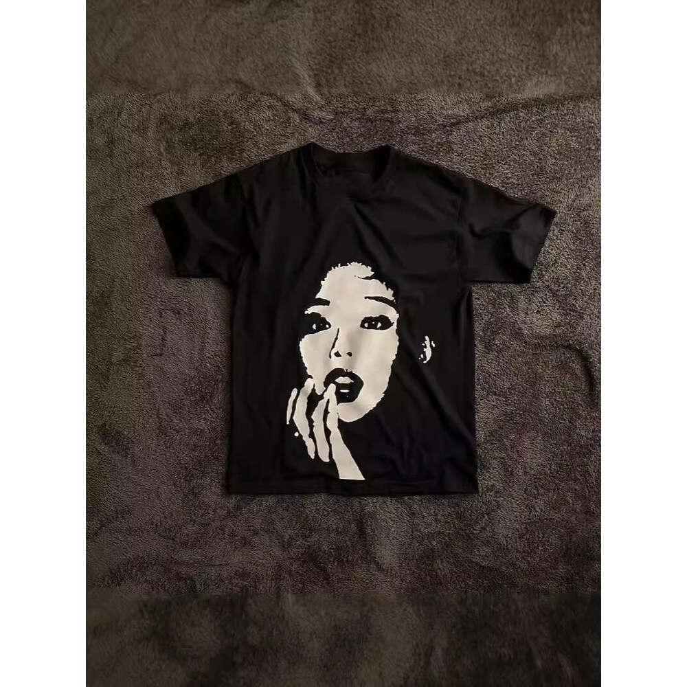 Personalized design, portrait printing, 3D three-dimensional patterns, multiple colors, summer casual loose fitting men's and women's tops