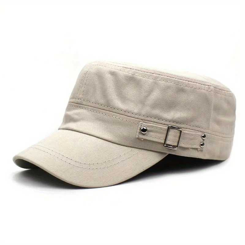 Side Button Baseball C Solid Color Army C Adjustable Sunscreen Snback C Suitable for Women Men Travel Sports Hiking Dad Hat W250113