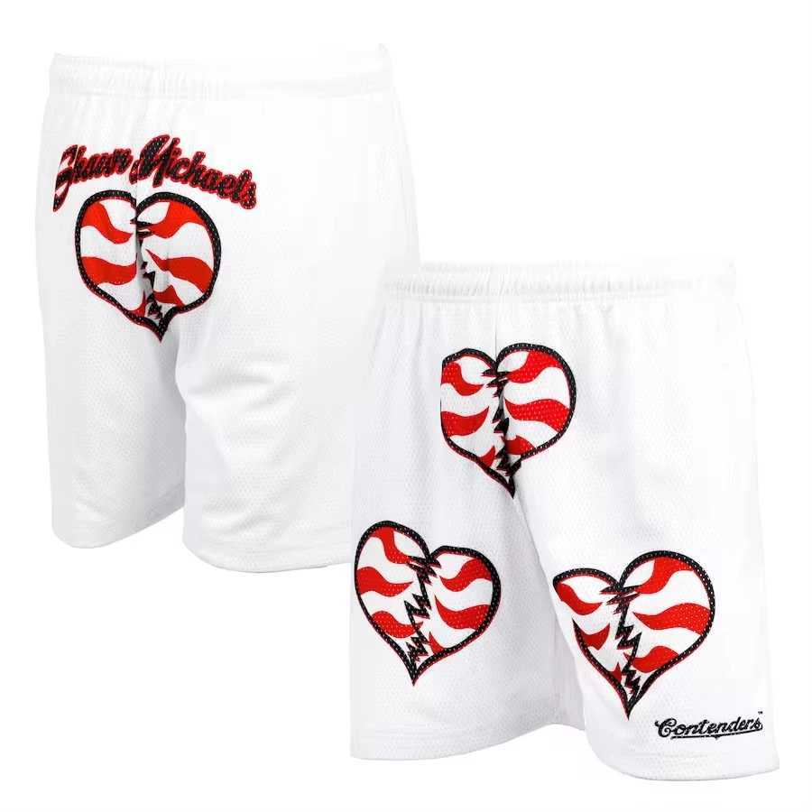 2024 New Mens Black Red The Bloodline Retro Shorts Shawn Michaels 1997 Survivor Series Retro Summer Sport Oversized ShortsXJ250114